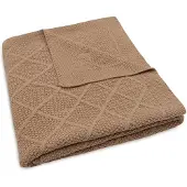 Jollein - Deken Ledikant 100x150cm - Dekentje Baby - Check Knit Biscuit
