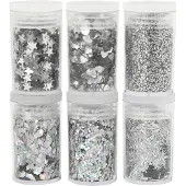You do it Glitter en Pailletten Zilver, 6x5gr