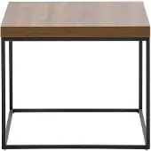 Beliani DELANO - Bijzettafel - Donkere houtkleur - MDF
