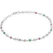 Trendjuwelier huiscollectie Armband Zilver Zirkonia 3,0 mm 16,5 + 2 cm