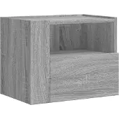 vidaXL Nachtkastje wandgemonteerd 45x30x35 cm grijs sonoma eikenkleur