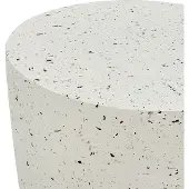 Beliani EDOLO - Bijzettafel - Wit/Terrazzo effect - Lichtbeton