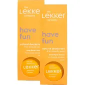 The Lekker Company deodorant crème mandarijn & citroen duoverpakking