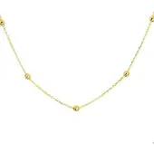 The Jewelry Collection Geelgouden Collier anker en bolletjes 1 4019284