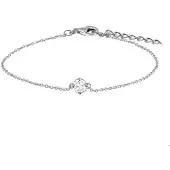 The Jewelry Collection Zilver Gerhodineerde Armband zirkonia 16 1324170