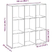 vidaXL Kamerscherm / boekenkast 102x29x103,5 cm bewerkt hout wit