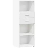 vidaXL Hoge kast 45x42,5x124 cm bewerkt hout wit