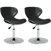 vidaXL Eetkamerstoelen 2 st kunstleer zwart