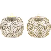 Goodwill Waxinelichthouder Glas Champagne-Goud D 10 cm Voordeelass. Per 2 Stuks