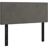 vidaXL Hoofdbord 100x5x78/88 cm fluweel donkergrijs