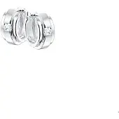 Trendjuwelier huiscollectie Klapcreolen Zirkonia Poli/mat Zilver Gerhodineerd Mat Glanzend