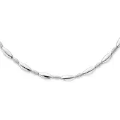 The Jewelry Collection Zilver Gerhodineerde Collier poli/mat 5 1333840