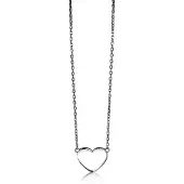 Zinzi zilveren ketting 43cm met hart plaatje 10mm om te graveren ZIC2346