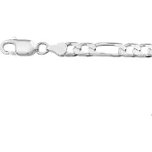 The Jewelry Collection Zilveren Collier figaro 6 mm 1001957 50 cm