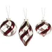 Goodwill Kerstbal Glas Rood D 8 cm Voordeelass. Per 3 Stuks