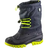 CMP Snowboots 'Ahto' navy / duifblauw / limoen / zwart
