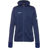 Mammut - Dames fleeces - Taiss Light ML Hooded Jacket Women Marine voor Dames - Maat XS - Marine blauw