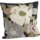 Madam Stoltz Kussenhoes Bloemen geborduurd katoen 50x50cm