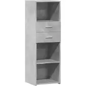 vidaXL Hoge kast, betonkleur, 40x42,5x124 cm, houtvezelplaat