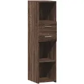 vidaXL Hoge kast 30x42,5x124 cm bewerkt hout bruin eikenkleurig
