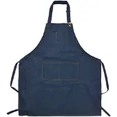 Clayre & Eef Keukenschort 77x68 cm Blauw Polyester Blauw