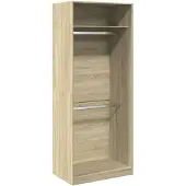 vidaXL Kledingkast 80x50x200 cm bewerkt hout sonoma eikenkleurig