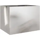 vidaXL Plantenbak 62x47x46 cm roestvrij staal zilverkleurig
