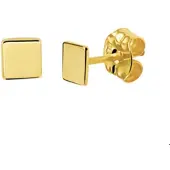 The Jewelry Collection Geelgouden Oorknoppen vierkant 4018947