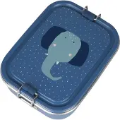 Trixie Brooddoos klein - Mrs. Elephant - RSV Lunchbox voor kinderen - Makkelijk te openen Broodtrommel - RVS