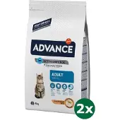 Advance cat adult chicken / rice kattenvoer 2x 3 kg
