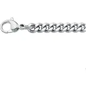 The Jewelry Collection Stalen Collier geslepen gourmet 6 6502437 60 cm