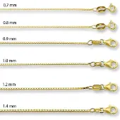 Trendjuwelier huiscollectie 4003904 Collier Geelgoud Venetiaans 0,7 mm 50 cm