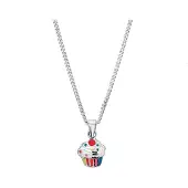 The Jewelry Collection Zilver Gerhodineerde Collier cupcake 1 1329655