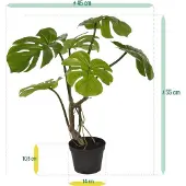Maxifleur Kunstplanten Monstera kunstplant 50cm