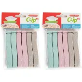 PlasticForte keuken voedsel afsluitclips - 24x stuks - vershoudclips - 11 cm - pastel - kunststof