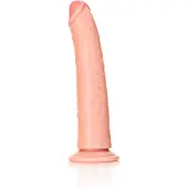 Realrock Dunne Realistische Dildo Met Zuignap 18cm - Zwart