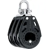 Harken Triple Carbo Block Pulley 57 Mm Zwart