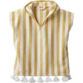 Vertbaudet Personaliseerbare gestreepte baby-badponcho geel, gestreept