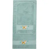Vertbaudet Badhanddoek Tijger medium groen