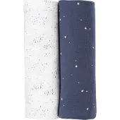 Vertbaudet Set van 2 wattenkussens marineblauw/wit