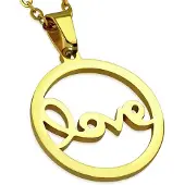 Montebello Ketting Asal B - 316L Staal - Tekst - Liefde - 10x25mm - 45cm