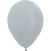 Amscan 20000853, Speelgoed ballon, Latex, Zilver, 30 cm, 50 stuk(s)