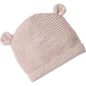 Vertbaudet Set babymutsjes, wanten en laarsjes en bijpassend zakje Oeko-Tex roze (poederkleur)