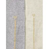 Vertbaudet 2 paar maillots met lurex gemêleerd grijs