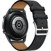 Beline Horlogeband 20mm Hermes Leer zwart/zwart doosje