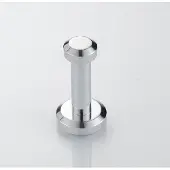 Sanimex - Handdoekhaak - Wandhaak - Knop - Rond - Aluminium - Zilver