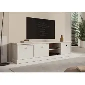 Meubella - TV-Meubel Leroy - Wit eiken - 206 cm