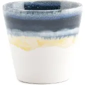 Salt & pepper Mokkakop 10cl blauw Flow (Set van 4)