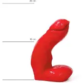 All Red Dildo 15 x 4 cm - rood