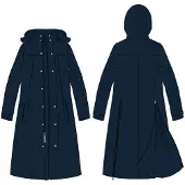 Equipage Heaven lange rijregenjas Navy S